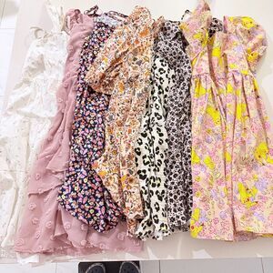 Girls Dress Bundle Lot of 7 Size XS L 10-12 XL 14-16 -Pre Owned-